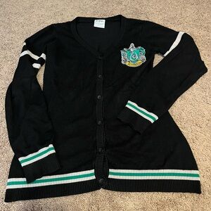 Harry Potter Slytherin button down sweater size small